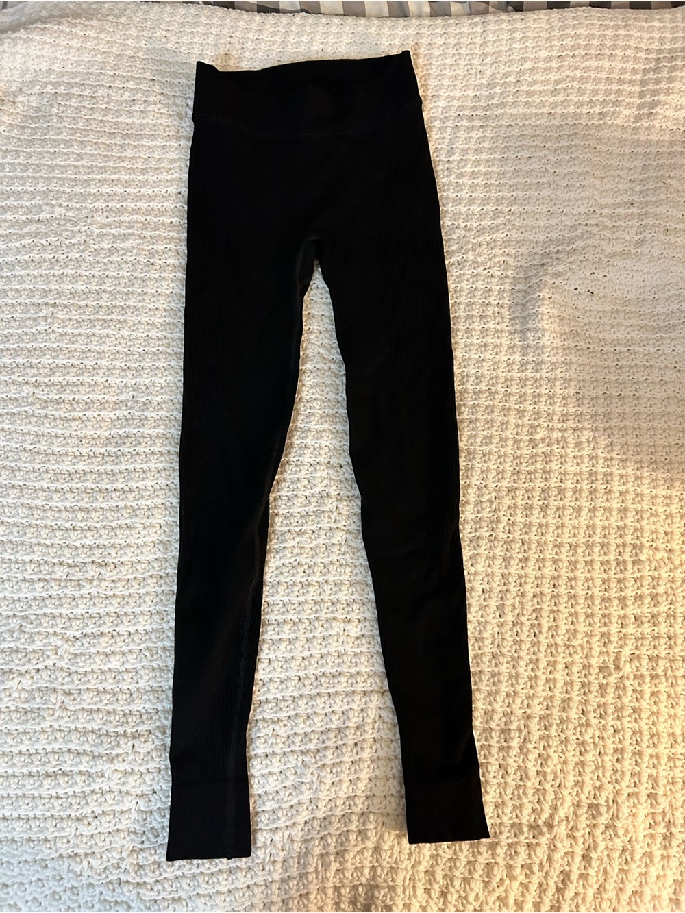 lululemon Black Ribbed High-Waist Leggings
